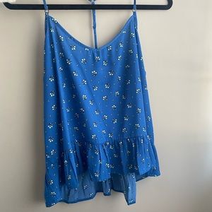 Abercrombie & Fitch blue floral tank top